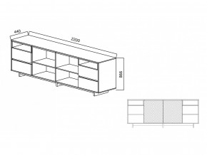 Комодино Moderno-2200 Ф4 в Усолье - usole.magazinmebel.ru | фото - изображение 4