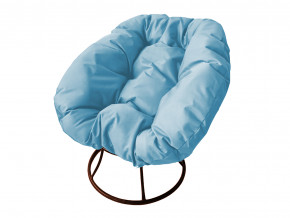 Кресло Пончик без ротанга голубая подушка в Усолье - usole.magazinmebel.ru | фото