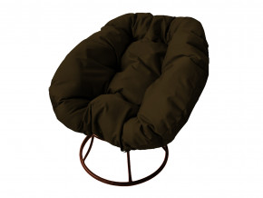 Кресло Пончик без ротанга коричневая подушка в Усолье - usole.magazinmebel.ru | фото