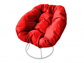 Кресло Пончик без ротанга красная подушка в Усолье - usole.magazinmebel.ru | фото