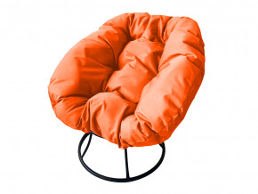 Кресло Пончик без ротанга оранжевая подушка в Усолье - usole.magazinmebel.ru | фото