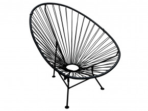 Кресло Ракушка с ротангом чёрный в Усолье - usole.magazinmebel.ru | фото