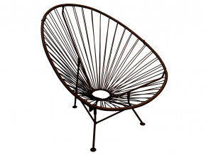 Кресло Ракушка с ротангом коричневый в Усолье - usole.magazinmebel.ru | фото