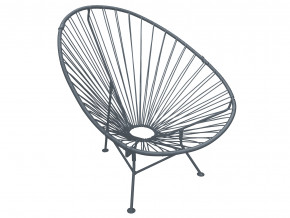 Кресло Ракушка с ротангом серый в Усолье - usole.magazinmebel.ru | фото