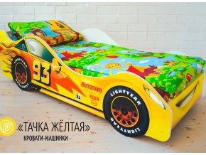 Кровать детская машина Тачка Желтая в Усолье - usole.magazinmebel.ru | фото