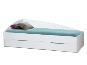 Кровать Фея-3 асимметричная 2000х900 белый в Усолье - usole.magazinmebel.ru | фото