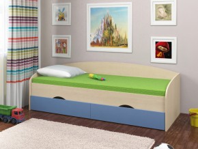 Кровать Соня 2 дуб молочный-голубой в Усолье - usole.magazinmebel.ru | фото
