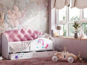 Кровать Звездочка с бортиком Белый-розовый в Усолье - usole.magazinmebel.ru | фото