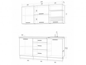 Кухонный гарнитур Флоренс Грин 1800 в Усолье - usole.magazinmebel.ru | фото - изображение 3