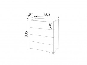 М05 (ручка брусок) Комод (4 ящика) в Усолье - usole.magazinmebel.ru | фото