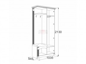 Прихожая Саша 16 в Усолье - usole.magazinmebel.ru | фото - изображение 2