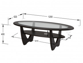 Стол журнальный Юпитер со стеклом СЖС-01 венге в Усолье - usole.magazinmebel.ru | фото - изображение 2