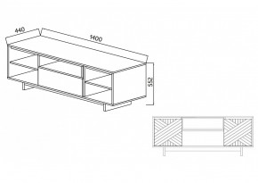 Тумба для ТВА Moderno-1400 Ф3 в Усолье - usole.magazinmebel.ru | фото - изображение 4