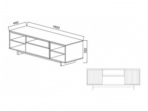 Тумба для ТВА Moderno-1400 Ф5 в Усолье - usole.magazinmebel.ru | фото - изображение 5